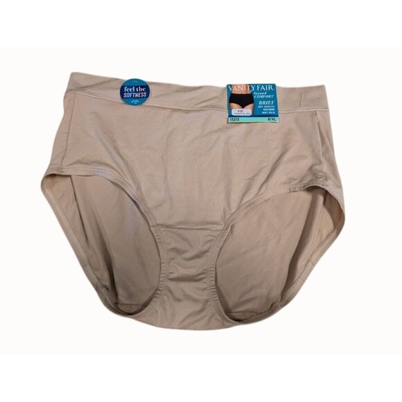 Vanity Fair Women's Beyond Comfort Brief Panty Tan Size 8/XL - Picture 1 of 5